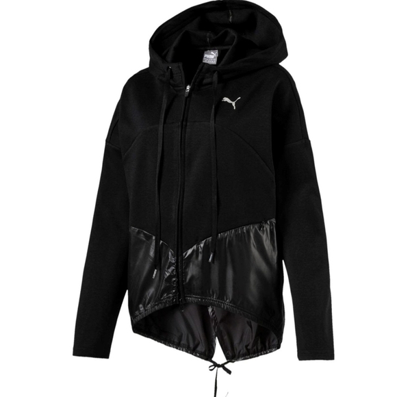 Puma Women's Black Transition FZ Hoodie Size M - Picture 1 of 5